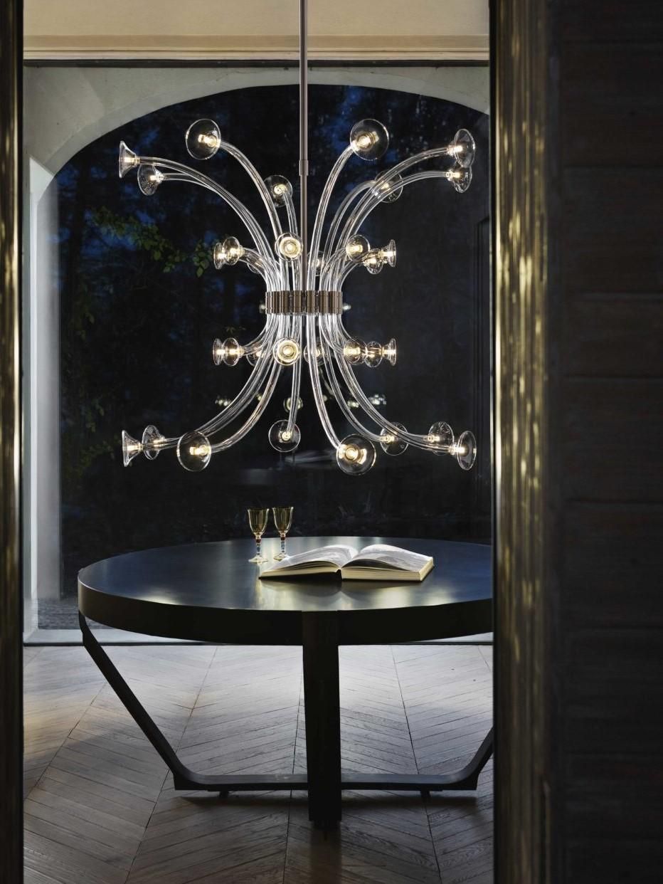 MK Feather Crystal Chandelier
